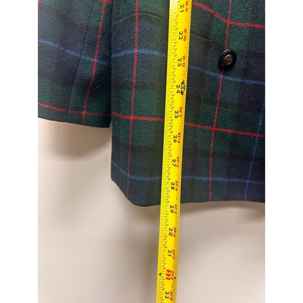Le Suit Plaid Blazer Double‎ Breasted Womens Size 12 Wool Acrylic Blend Business - Picture 9 of 10